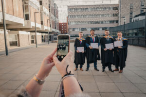 Four students graduating